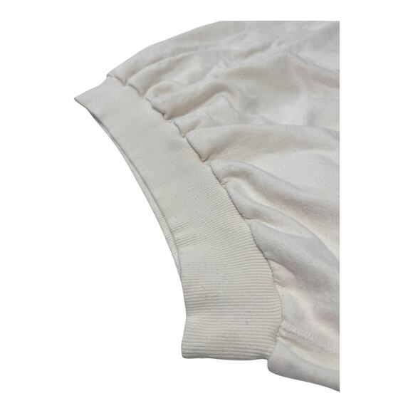 Vintage The Shirt Co XL Ivory Henley Embroidered Floral Banff Collard Sweatshirt - Picture 11 of 13